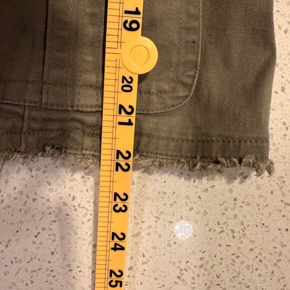 Vintage Military Denim Olive Green Structure Jacket Womens Large Casual Y2K - Picture 9 of 9